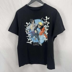 Reason x Naruto‎ Shippuden Black Shirt Size Large Short Sleeve EUC anime